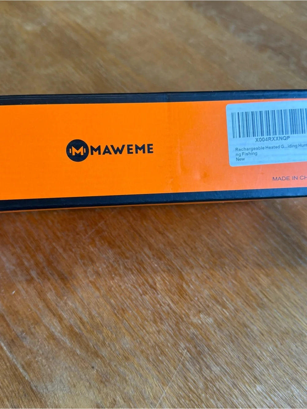 Mewama Heated Winter Gloves in Black & Orange Small NEW